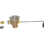 Thumbnail image #2 for Fisher DrainKing 22411 Twist Waste Valve with Locking Basket Strainer, Overflow Body, 3-1/2" Sink Opening