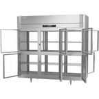 Thumbnail image #2 for Victory Refrigeration UltraSpec™ RS-3D-S1-EW-PT-HG-HC Three-Section Pass-Through Reach-In Refrigerator, Glass Half Doors, Stainless Steel