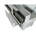 Thumbnail image #1 for Oscartek Classic CLASSIC CDPD2000 78-Inch Full-Service Refrigerated Deli/Pastry Case with Curved Glass, 2 Shelves, Self-Contained Refrigeration