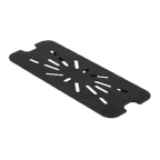 Thumbnail image #1 for Thunder Group PLPA7130DSBK 1/3 Size Polycarbonate Drain Shelf with Built-In Handle, Black Case of 40