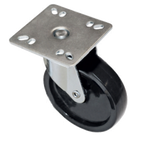 Thumbnail image #1 for Component Hardware CMPU-5KPN Medium-Duty Swivel Plate Caster, 5 in Rubber Wheel, No Brake, 250 lb Capacity