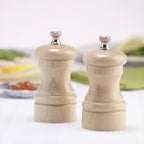 Thumbnail image #2 for Chef Specialties Professional Series Capstan 04302 Salt and Pepper Mill Set, 4" Wood, Stainless Steel Pepper/Ceramic Salt Mechanisms