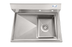 Thumbnail image #4 for Koolmore 1-Compartment Stainless Steel Sink with Left Drainboard and Backsplash