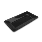 Thumbnail image #1 for Steelite Delfin, Supermarket DFTRC158AS010 Rectangular Melamine Display Tray, Black, 15" x 8" x 1-1/2"