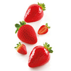 Thumbnail image #1 for JB Prince Silikomart MA223 Strawberry-Shaped Silicone Baking Mold, 5-Form, Red