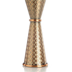 Thumbnail image #1 for Mercer Culinary Barfly M37241ACP Diamond Lattice Japanese-Style Jigger, 25 & 50 ml, Internal Marking Lines, 18/8 Stainless Steel, Antique Case of 12