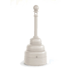 Thumbnail image #1 for Curtron Products T1208-TN Cigarette Receptacle Smoking Station, 4 Gallon, 15-1/4" Diameter x 37-3/4" High, HDPE, Tan/Beige