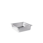 Thumbnail image #1 for CAC China STP2T-25-4 2/3-Size Stainless Steel Steam Pan, 4" Deep, 25 Gauge, Solid Case of 24