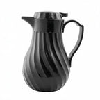 Thumbnail image #1 for Libertyware BEV20-B 20 oz Plastic Beverage Server with Push-Button Top, Swirl Design, Black Case of 24