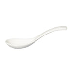 Thumbnail image #1 for CAC China Accessories SPN-52 Porcelain Asian Soup Spoon, 5-1/2"L, Super White Case of 6 Dozen