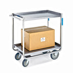 Thumbnail image #1 for Lakeside Manufacturing Tough Transport 953 2-Tier Stainless Steel Utility Cart, 48"W x 25-3/4"D, 1000 lb Capacity