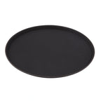 Thumbnail image #1 for Alegacy Foodservice Products RNST16BLK 16-Inch Round Non-Slip Plastic Serving Tray, Black Case of 12