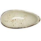 Thumbnail image #1 for Vertex China London Terra LTW-ASD-M 2 oz Oblong China Sauce Dish, Hand Painted, Fully Glazed Foot Case of 4 Dozen