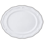 Thumbnail image #1 for Steelite International Folio, Porcelain 62568FP817 Porcelain Oval Platter, Adelina Slate Line, 13" x 10.5" x 1" 1 Dozen