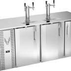 Thumbnail image #1 for Victory Refrigeration VDD78HC-S 78-Inch Direct Draw Beer Dispenser, 4 Half-Keg Capacity, 2 Dual-Faucet Towers, Stainless Steel Exterior