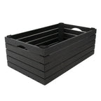 Thumbnail image #1 for Mikasa Hospitality (Lifetime Brands, Inc.) Select Concept BQ237B Large Wooden Cutlery Bin, Black Oak, 11.61"W x 19.68"D x 7.36"H