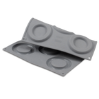 Thumbnail image #1 for JB Prince Pavoni MA124 Flexible Silicone Chocolate Mold, 8 Round Ring Cavities, 3-15/16" Diameter, 11-4/5" x 15-3/4"