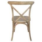 Thumbnail image #2 for Flash Furniture X-BACK-NWG Indoor Stackable Side Chair with Bent X-Back and Natural Elmwood Veneer Seat