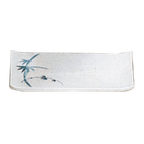 Thumbnail image #1 for Thunder Group Blue Bamboo 1503BB Melamine Plate, Blue Bamboo Pattern, 6-3/4" x 4-1/2" Case of 12 Dozen
