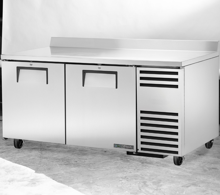 Product image #5 for True 67-1/4-Inch Deep Worktop Refrigerator with 2 Solid Doors and Self-Contained Side-Mount Refrigeration