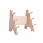 Thumbnail image #1 for Korin Inc HA-1045 Countertop Wooden Knife Stand, 3-Knife Capacity, 6"W x 7"D x 9-5/8"H Case of 4