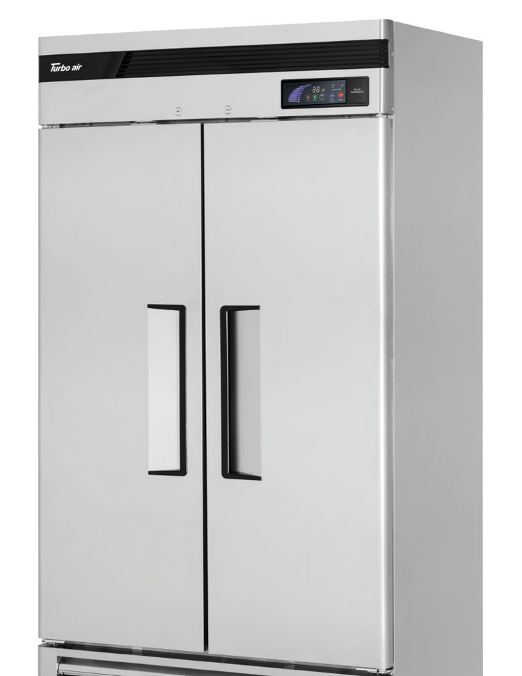 Product image #5 for Turbo Air Super Deluxe Two-Section Reach-In Refrigerator, Bottom Mount, Solid Doors, 29.19 Cu. Ft.