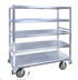 Thumbnail image #5 for Cres Cor Aluminum Queen Mary Cart with 5 Shelves and 8-Inch Swivel Casters