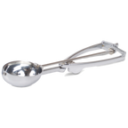 Thumbnail image #1 for JB Prince Stockel U574 30 Stainless Steel Oval Scoop with Chrome-Plated Brass Handle, Size 30, 1-1/2 oz Capacity, 10" Overall