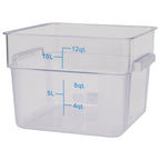 Thumbnail image #1 for Stanton Trading PCS-12 12 qt Square Food Storage Container, Clear Polycarbonate, Container Only Case of 12