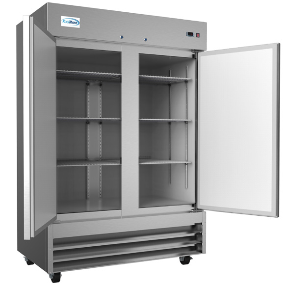 Product image #6 for KoolMore Two-Section Reach-In Freezer, 47 Cu. Ft., Bottom-Mount Self-Contained, Stainless Steel