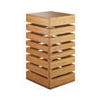 Thumbnail image #1 for Cal-Mil Bamboo 3332-10-60 Square Crate Riser, 12"W x 12"D x 10"H, Flip-to-Basket Design