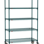Thumbnail image #1 for Metro Super Erecta SA-1848K3-80-M5 Super Adjustable Super Erecta® Mobile Wire Shelving Unit, 48"W x 18"D x 80"H, 800900 lb. capacity per unit, 1"