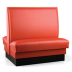 Thumbnail image #1 for JustChair JBD-UPL-48-GR2 Double Upholstered Restaurant Booth, 48"H, Plain Foam Back with Lumbar Support, Grade 2 Upholstery