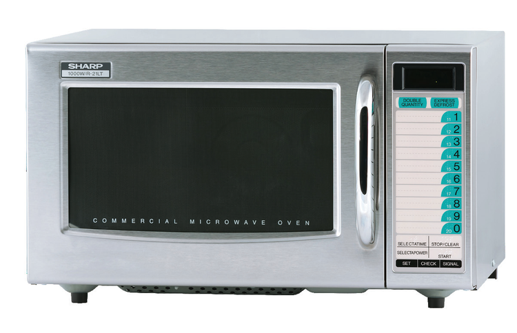 Product image #6 for Sharp Express Defrost R-21LTF Medium Duty Countertop Commercial Microwave Oven, 1.0 Cu. Ft., 1000W, Stainless Steel