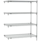 Thumbnail image #1 for Metro Super Erecta SA-2448C-63-A4 Super Adjustable Wire Add-On Shelving Unit, 48"W x 24"D x 63"H, 800 lb. capacity per shelf, 2000 lb. capacity per