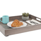 Thumbnail image #2 for Cal-Mil Aspen 3475-2-110 Rectangular Wood Room Service Tray, Gray-Washed Pine, 15-1/2" x 21-1/2" x 2"H Case of 2