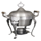 Thumbnail image #1 for Alegacy Foodservice Products Cordiale RD130FP Round Stainless Steel Chafer Food Pan