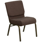 Thumbnail image #1 for Flash Furniture Hercules FD-CH0221-4-GV-S0819-GG Extra Wide Stacking Church Chair, Fabric Upholstery, Gold Vein Frame, 800 lb Capacity