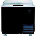 Thumbnail image #1 for Dukers Appliance Co., USA Ltd. DHBC36 . Horizontal Chest Bottle Cooler, 7.875 cu. ft., Black, Lockable Sliding Lids