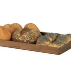 Thumbnail image #2 for Cal-Mil 23106-12201-78 Serving Tray, Walnut, 12"W x 20"D x 1.5"H, Fits Black Metal Riser Frames