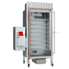 Thumbnail image #1 for Cookshack Fast Eddy's FEC240 Commercial Cabinet Pellet Smoker Oven, 8 Racks, 240 lb Load Capacity, Digital Controls, Stainless Steel