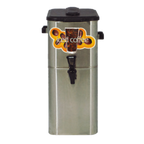 Thumbnail image #1 for Curtis TCOC421G000 4-Gallon Stainless Steel Iced Tea/Coffee Dispenser, Oval Tower, One Valve, 9-4/5" Faucet Clearance