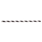 Thumbnail image #1 for TableCraft Products 100113 Paper Straws, 7-3/4 in, 6 mm, Individually Wrapped, Black Striped Case of 6