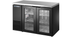 Thumbnail image #5 for True 48-Inch Two-Section Glass Swing Door Back Bar Cooler with Stainless Steel Top and Black Exterior
