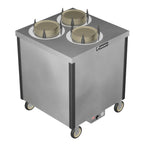 Thumbnail image #1 for Caddy CM-SQ-303-H Heated Enclosed Dish Dispenser, 3 Adjustable Self-Leveling Cylinders, Round Plates 7-3/8"–9-1/2" Diameter