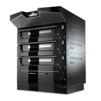 Thumbnail image #1 for Fiero (Formerly Forza Forni) Italforni BULL-S3 3-Chamber Modular Electric Deck Oven with Refractory Stone Deck and Casters