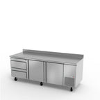 Thumbnail image #1 for Fagor Refrigeration SWR-93-D2 93-Inch Stainless Steel Worktop Refrigerator with 2 Doors and 2 Drawers