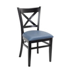 Thumbnail image #1 for G & A Commercial Seating Provence 4877VS Cross-Back Side Chair with Veneer Seat and European Beechwood Frame