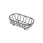 Thumbnail image #1 for G.E.T. Specialty Servingware 4-33450 Oval Iron Serving Basket, Powder-Coated Black, 7-3/4" x 4-1/2" x 2-1/4" Case of 12