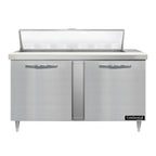 Thumbnail image #1 for Continental Refrigerator Designer Line D60N12 Refrigerated Sandwich Prep Table, 60 in, 2 Doors, 2 Sections, 12-Pan Top